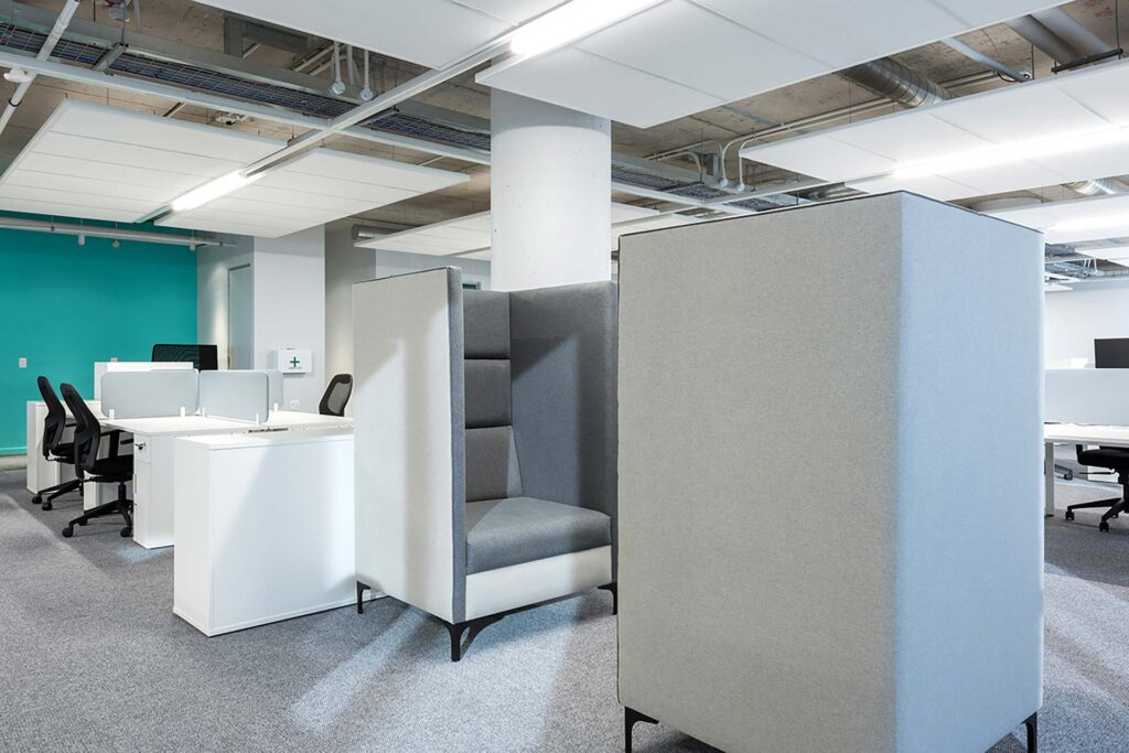 2U commercial office area with private pods in Cape Town