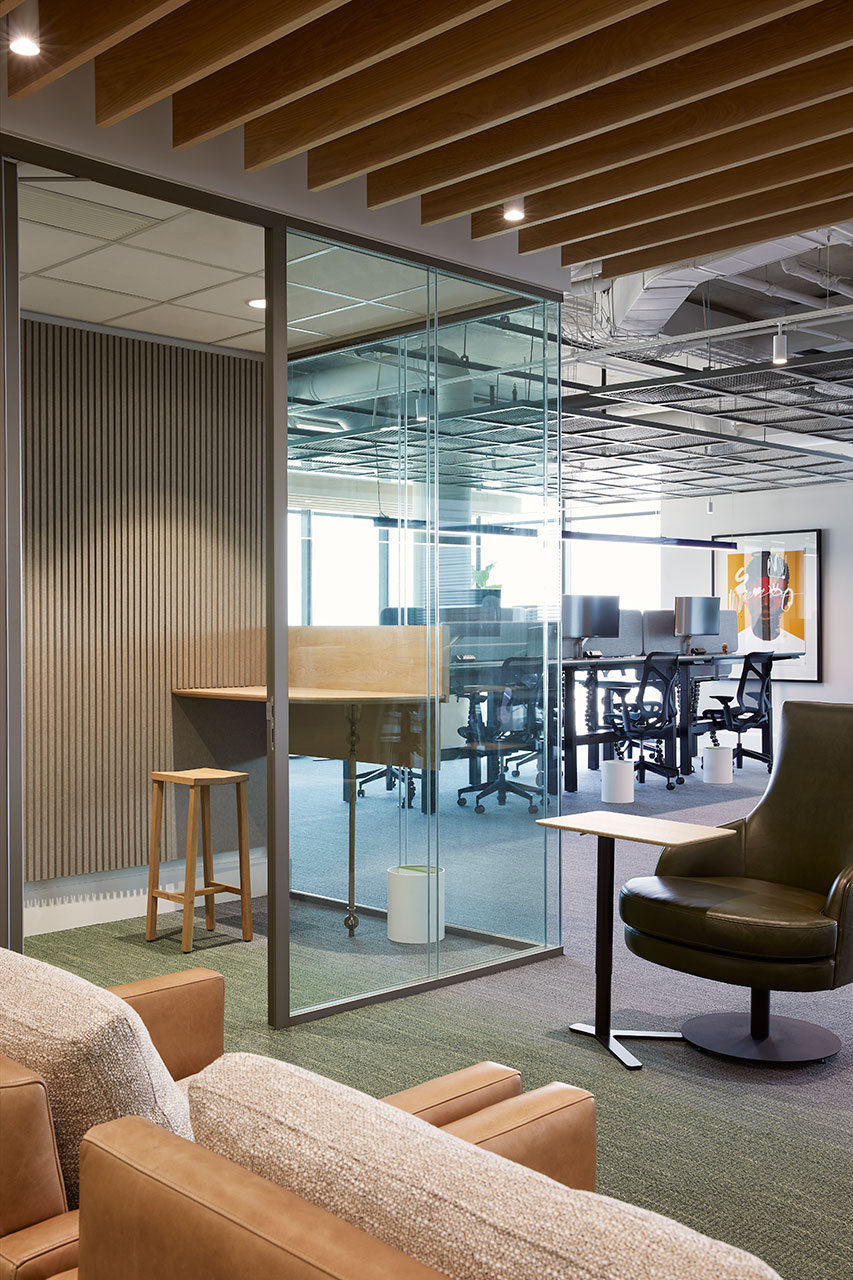 bcg flexible office with focus room furniure