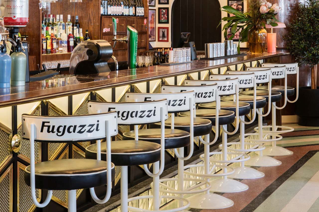 fugazzi rosebank johannesburg customised restaurant bar stool detail