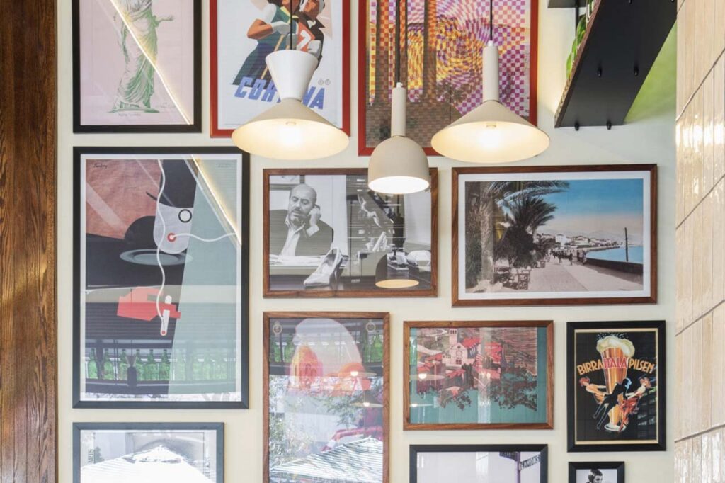 fugazzi rosebank johannesburg restaurant wall art lighting