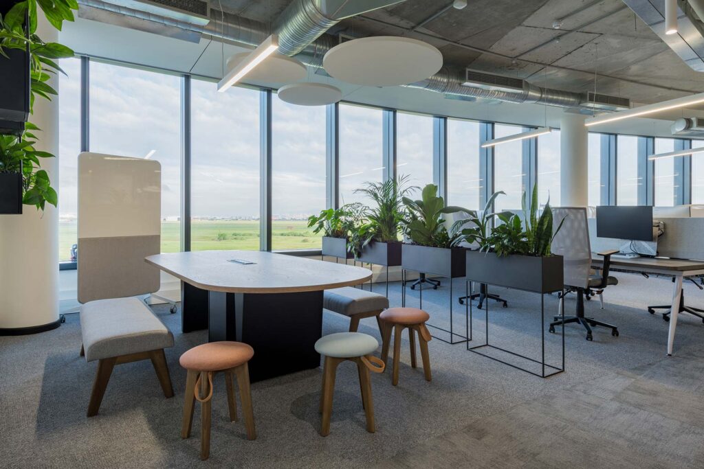 Collaboration furniture layout for impact offices in cape town