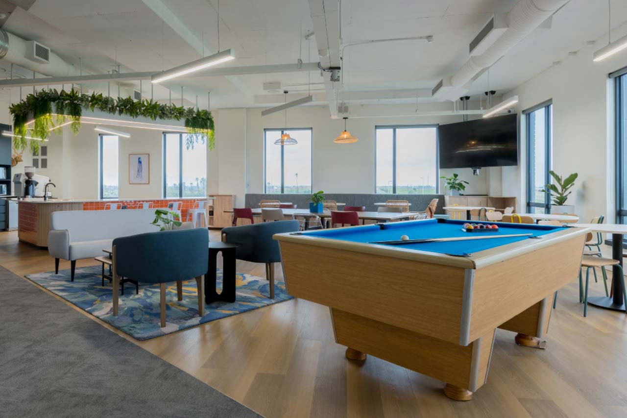 Breakaway area with pool table in Impact office in Cape Town