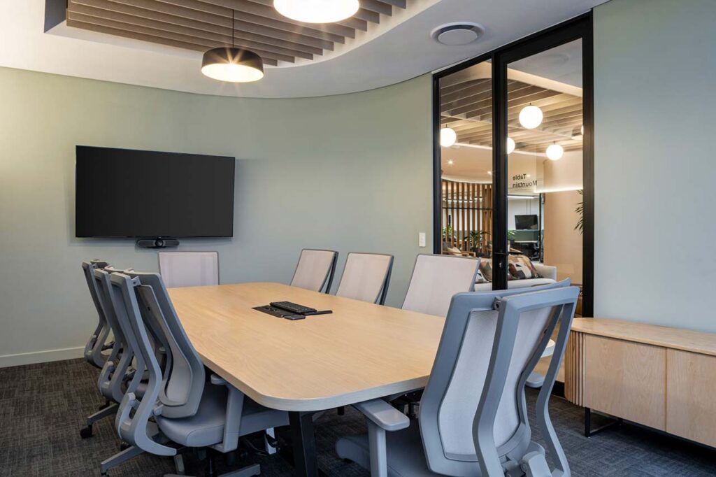 Executive boardroom with office furniture in Inspired Evolution workspace in Cape Town