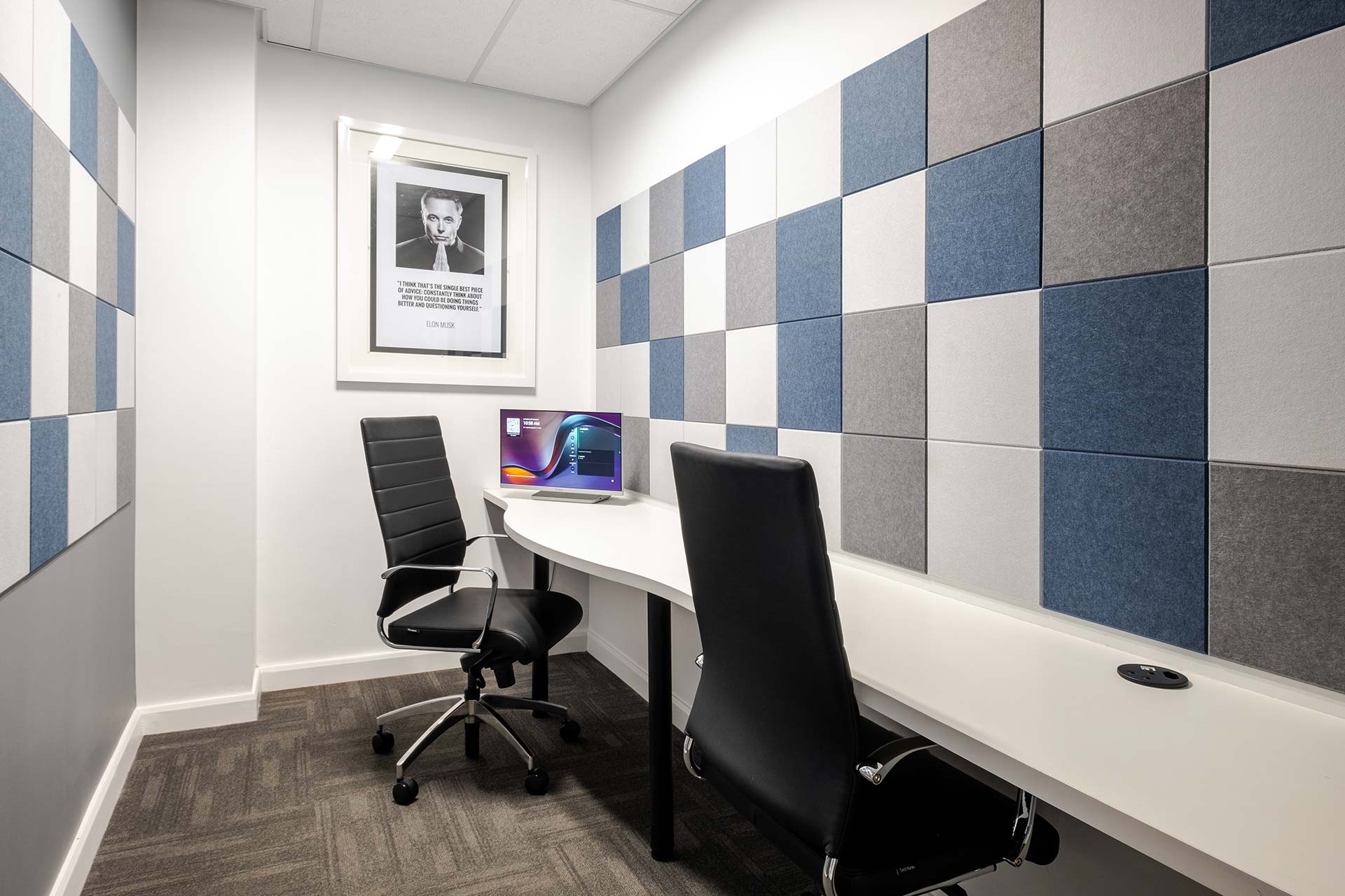 Omega private breakaway room with acoustic baffles in Johannesburg