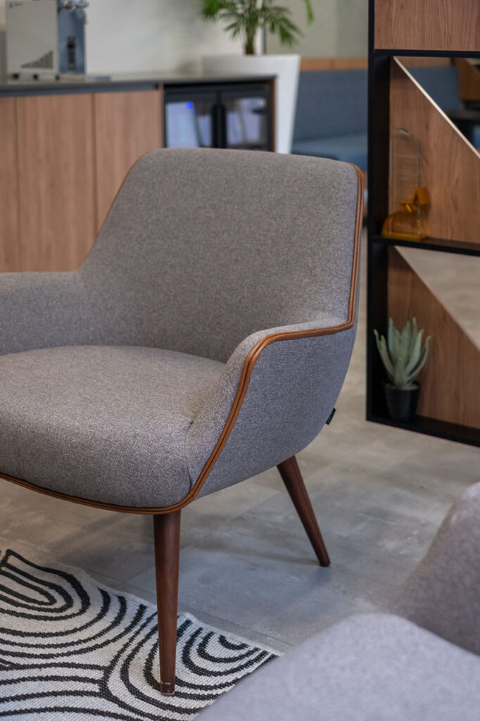 Omega commercial office space with informal chair in Johannesburg