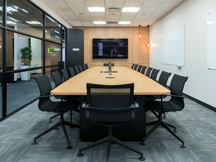 Boardroom with TV in Payfast commercial office in Cape Town