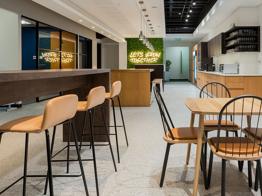 Canteen area with seating furniture in Payfast office in Cape Town