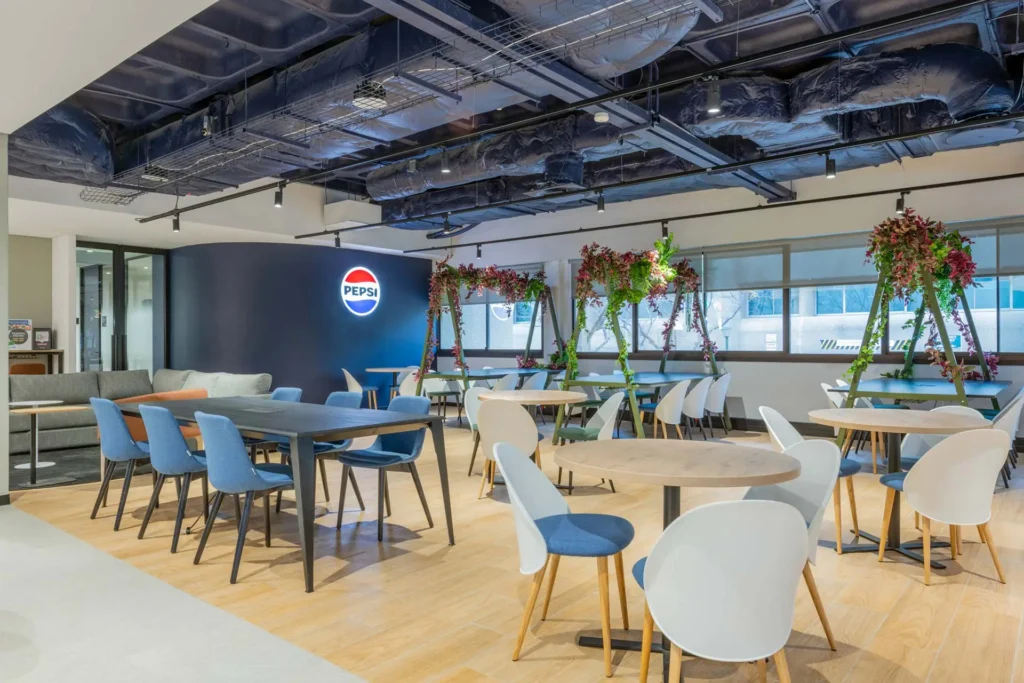 Visitor chairs in canteen area for PepsiCo in Cape Town