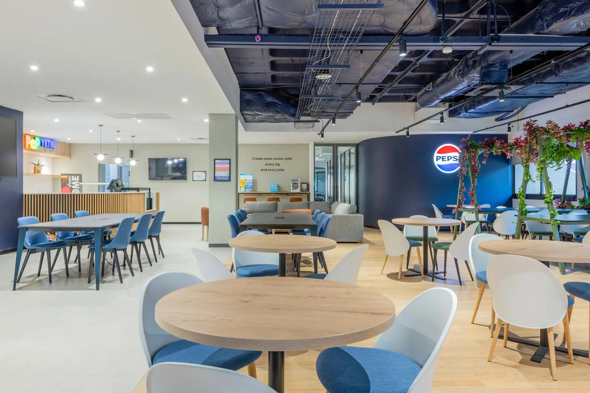 Canteen tables and chairs for PepsiCo in Cape Town