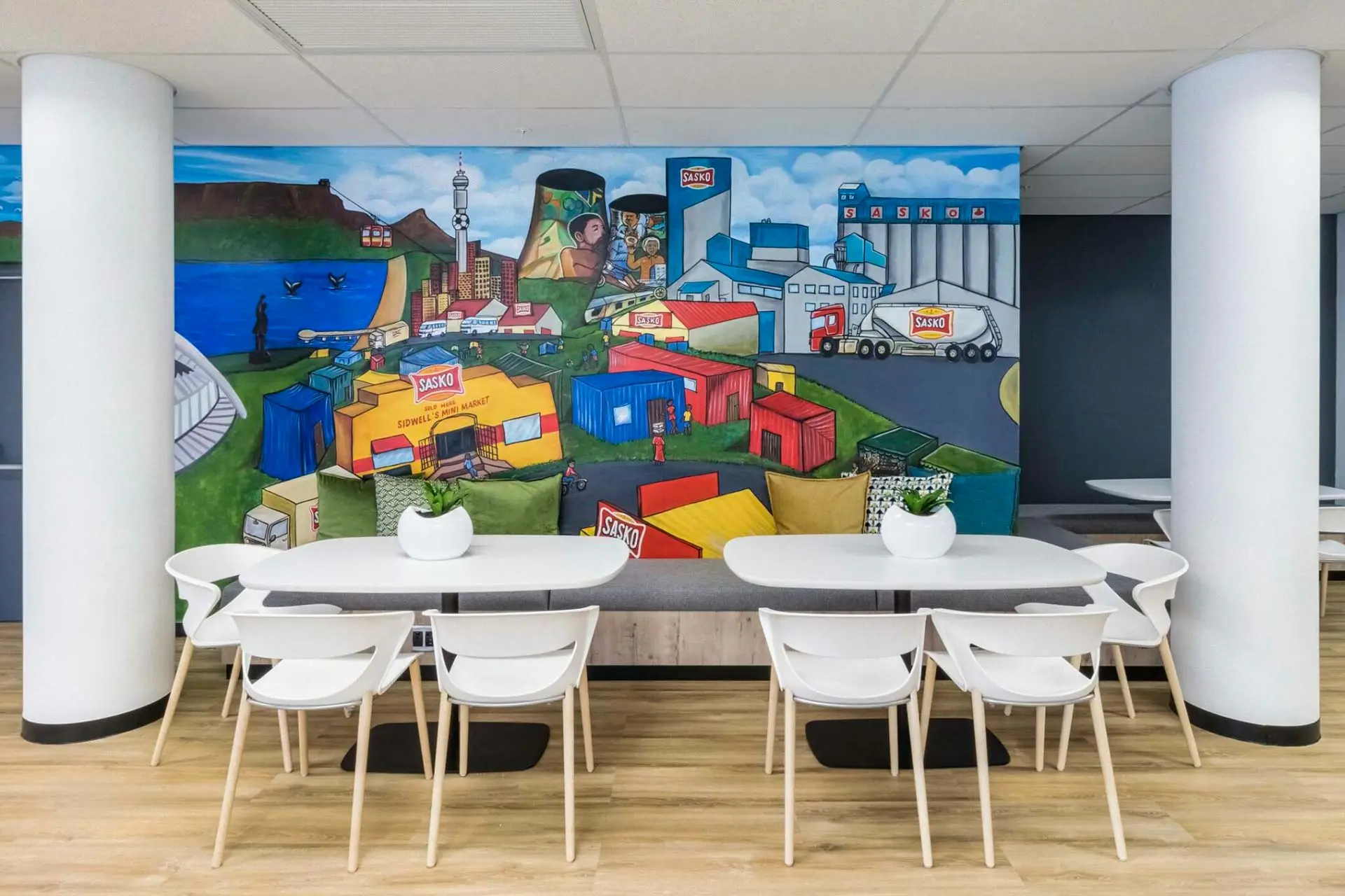Office artwork installed as part of furniture procurement for PepsiCo in Cape Town