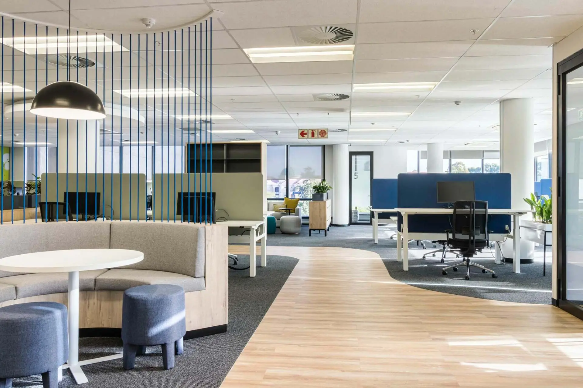 Open plan office with collaborative work area for PepsiCo in Cape Town