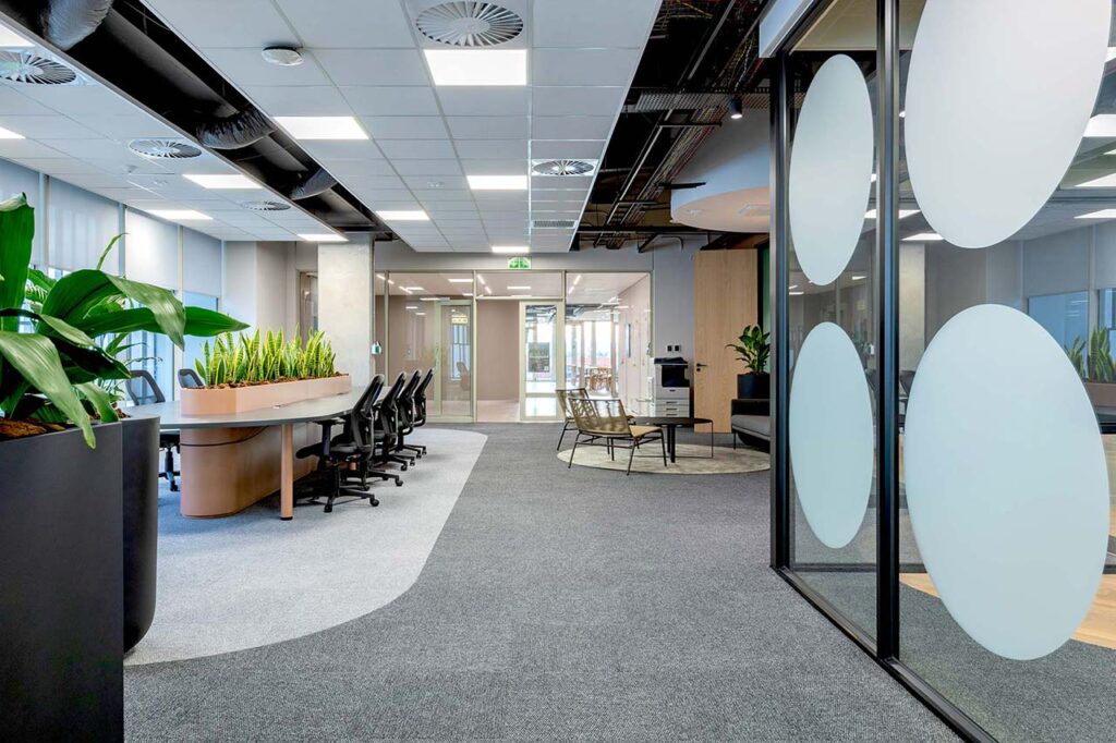 Open plan workspace with private rooms for PPS in Cape Town