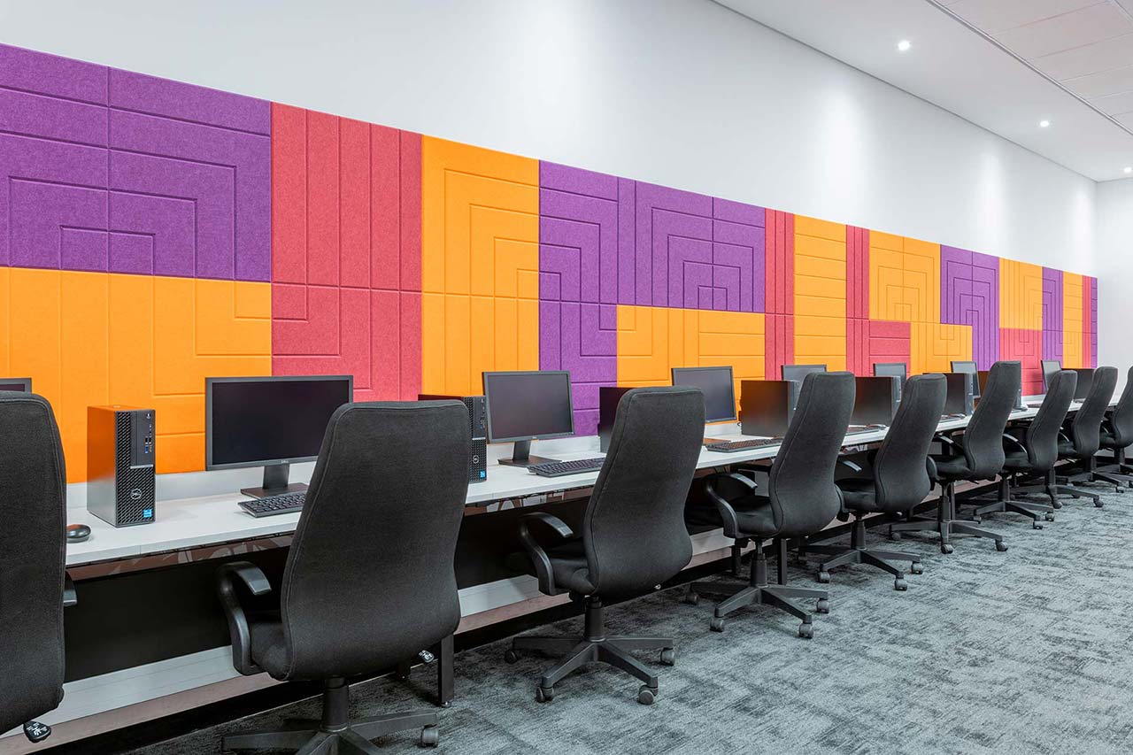 Ergonomic chairs with acoustic panels for private call centre office in Cape Town
