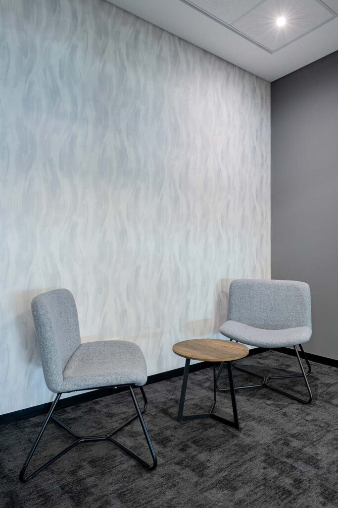 Informal meeting area with chairs for private call centre office in Cape Town
