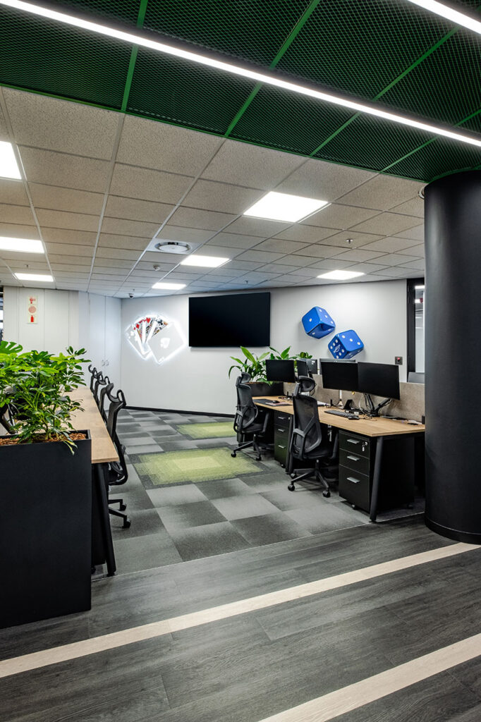 Open plan office for private digital services client in Johannesburg