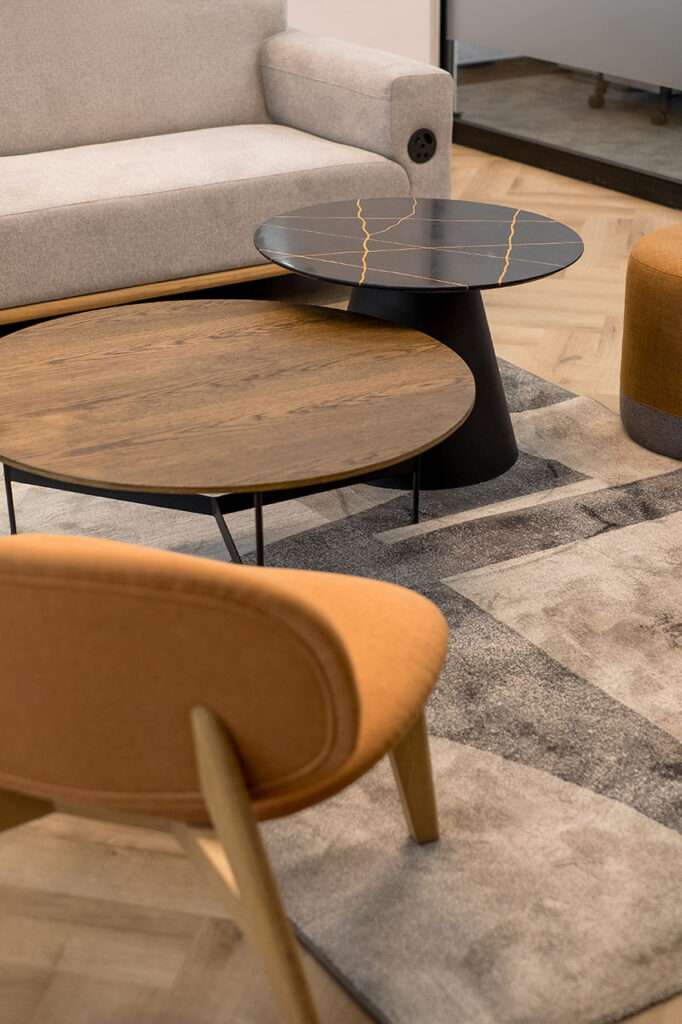 Coffee tables with furniture in Shield Chemicals office in Johannesburg