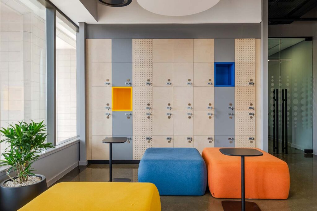 Commercial office space with lockers based in Johannesburg