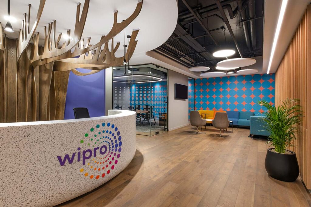 Commercial office reception area with meeting chairs in Johannesburg