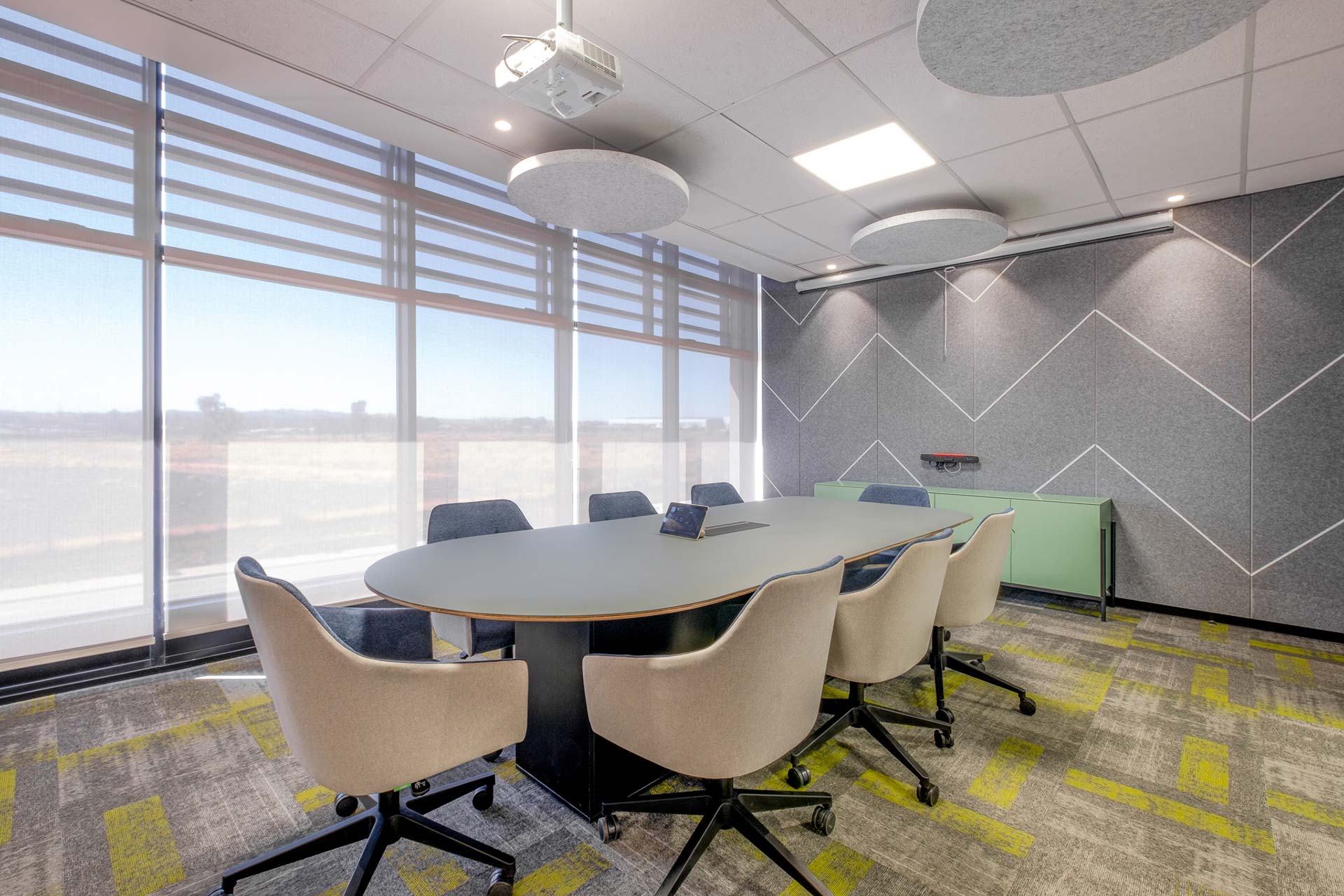 This meeting room required special commercial furniture sourcing