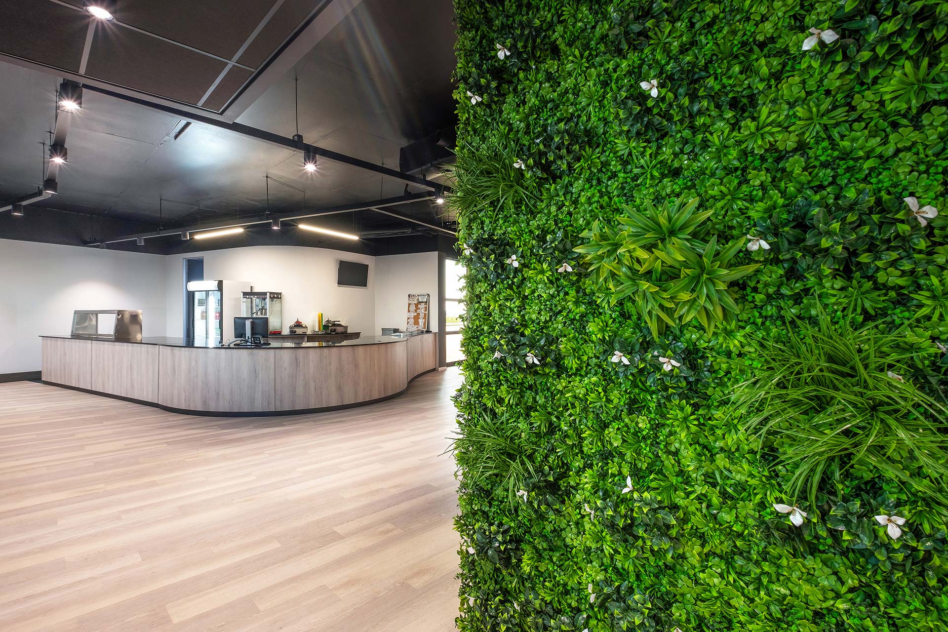 Private software client wall planter furniture fixtures and equipment