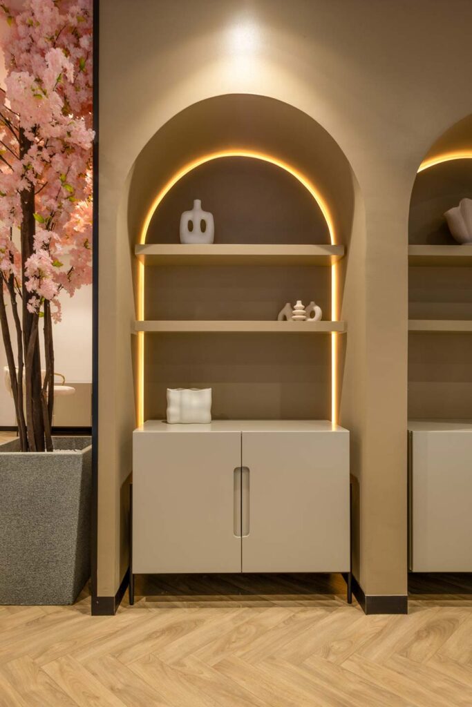 afra bel spa hospitality change room storage solutions