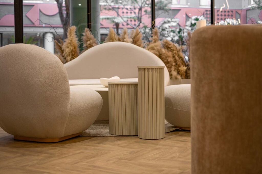 afra bel spa hospitality couch modern ff e sourcing