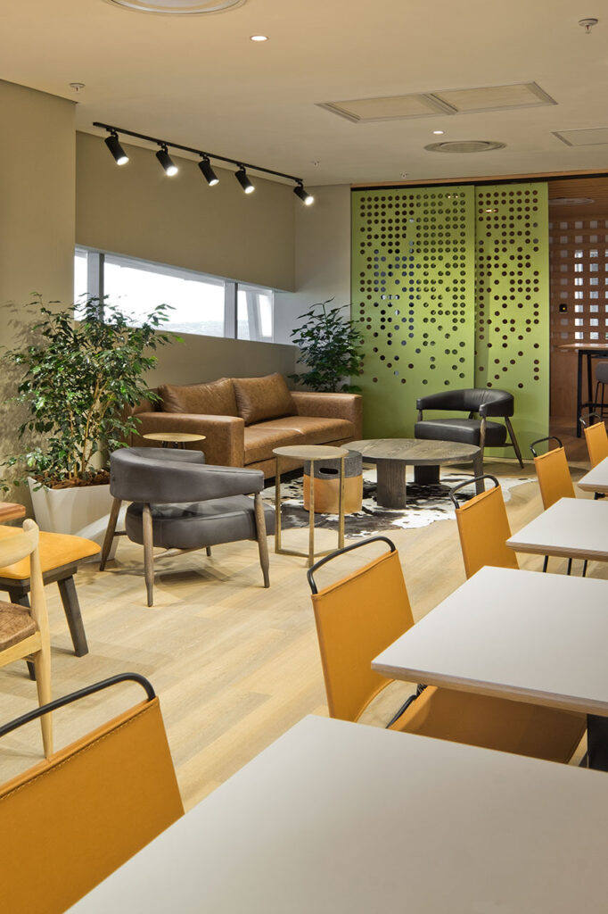 P&G South Africa: Corporate furniture with flexible seating and high-quality, durable materials, sourced by Design Colab.