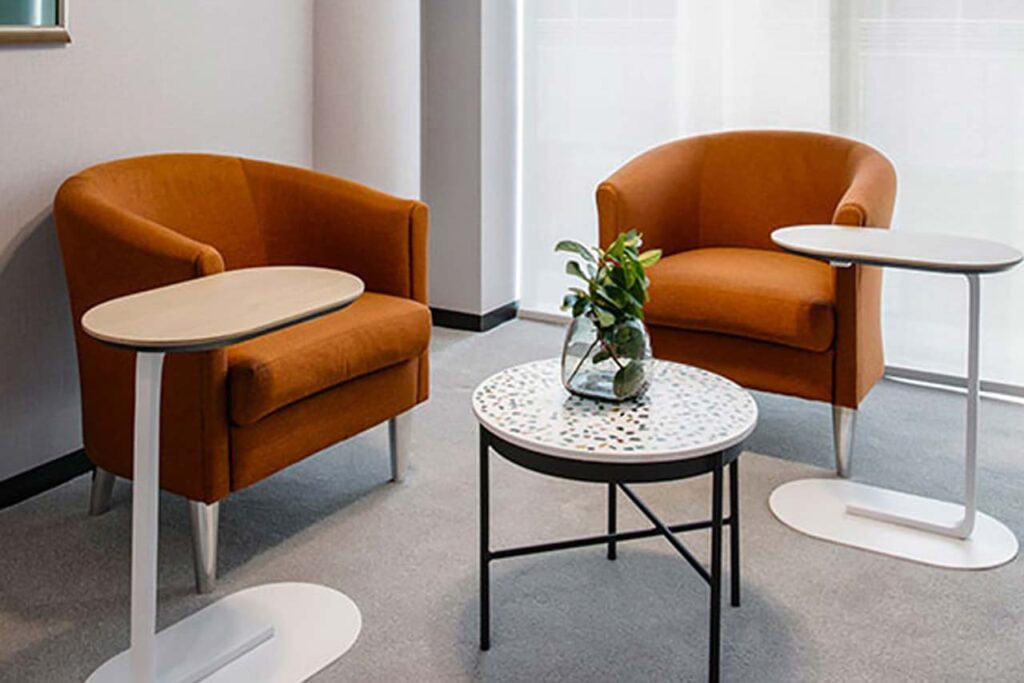 private client insurance informal meeting seating furniture