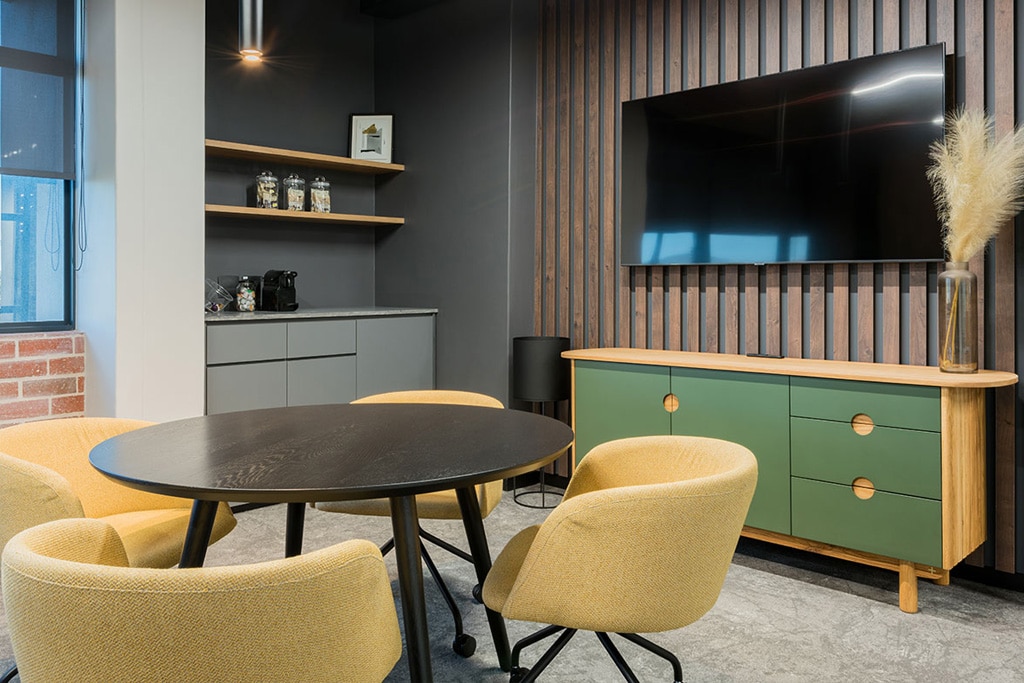 Desks chairs and storage solutions for a modern offices