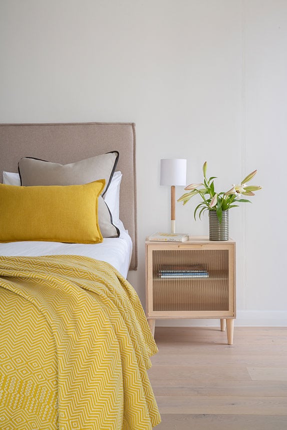 cape quarter apartments residential bed room side table cushions