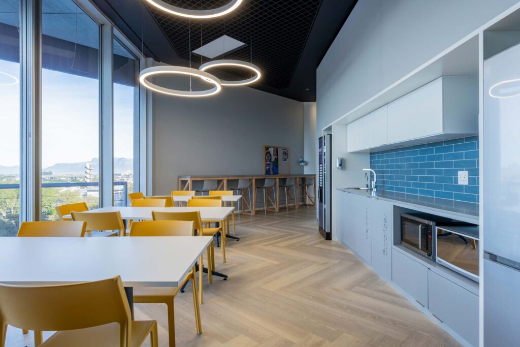 sanlam fintech cape town canteen area with kitchenette