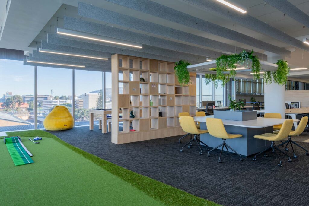 sanlam fintech cape town open plan meeting area