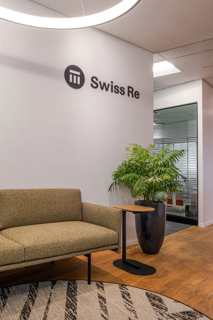 swiss re sandton reception waiting area with seating