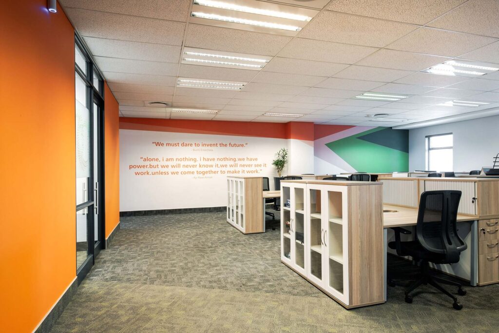 ATAF open-plan office featuring ergonomic office chairs and contemporary workstation solutions