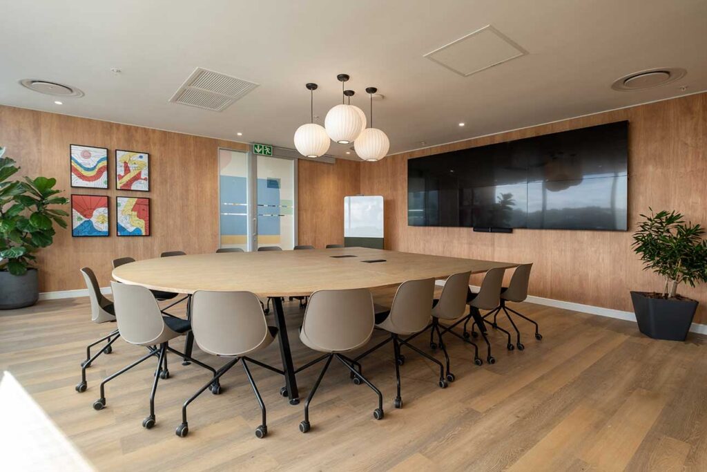 Procter & Gamble South Africa boardroom with high-quality wooden furniture as part of an FF&E procurement solution