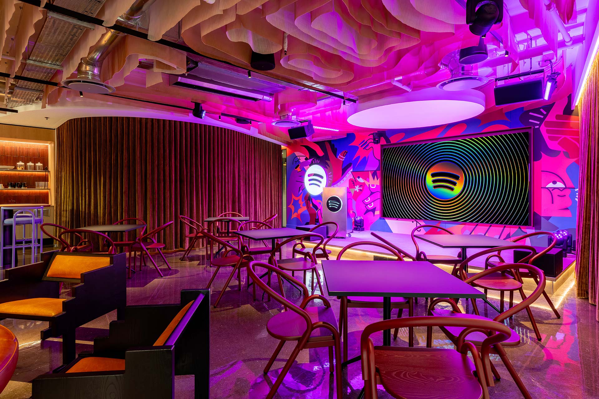 Commercial furniture sourcing delivered key pieces for this meeting and stage area in joburg