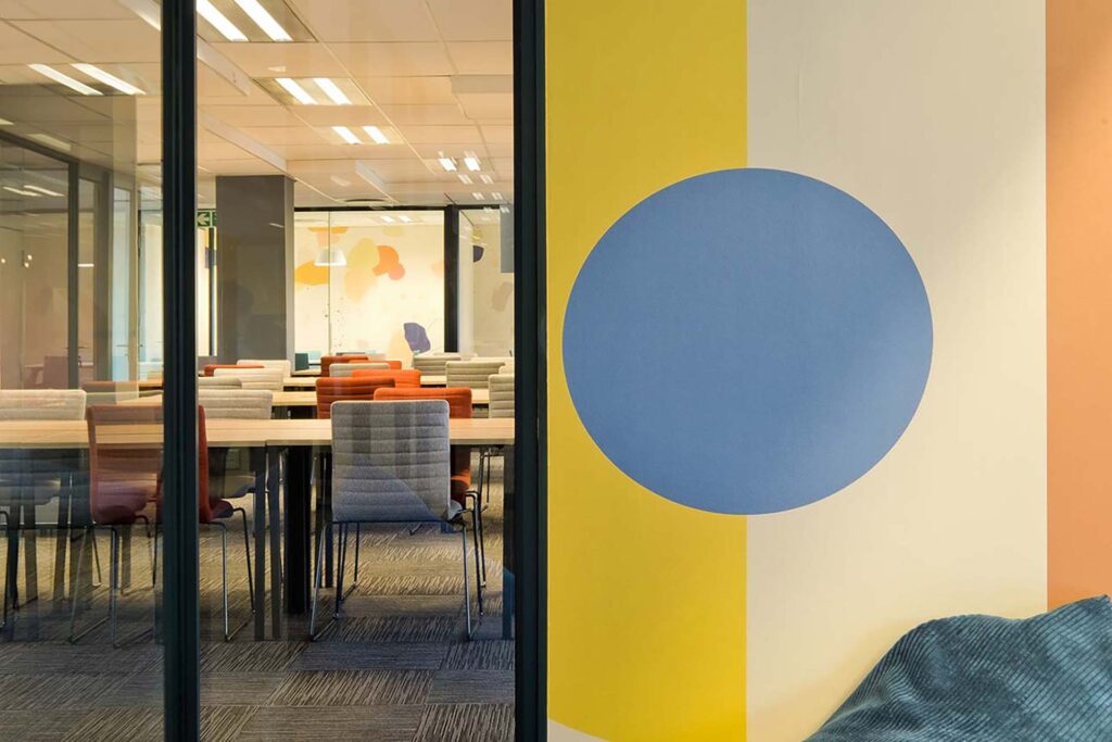 Valenture Johannesburg educational facility with college furniture and bean bag seating as part of the FF&E solution by Design Colab