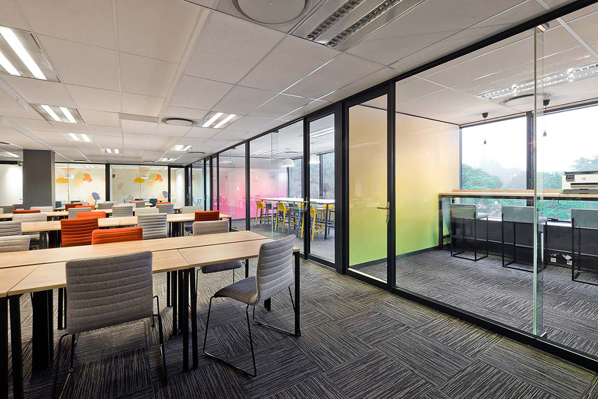 Valenture Johannesburg educational campus with college desks and chairs supplied through Design Colab's furniture procurement services