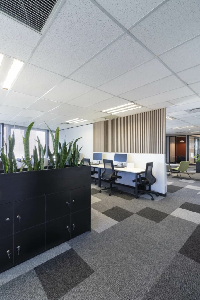 DHL Logistics: ergonomic office chairs, furniture, desks, and planters.